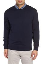 Men's Peter Millar Crown Wool & Silk Sweater - Blue
