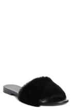Women's Jenni Kayne Genuine Mink Fur Slide Sandal Us / 35eu - Black