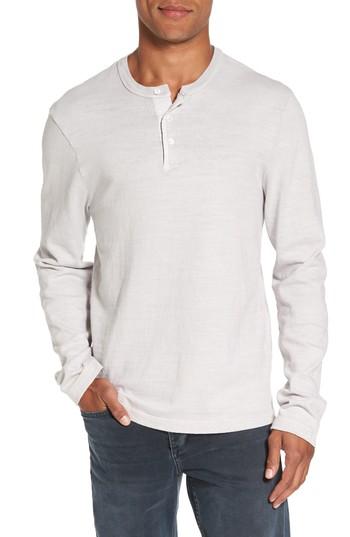 Men's James Perse Long Sleeve Henley T-shirt (s) - Grey