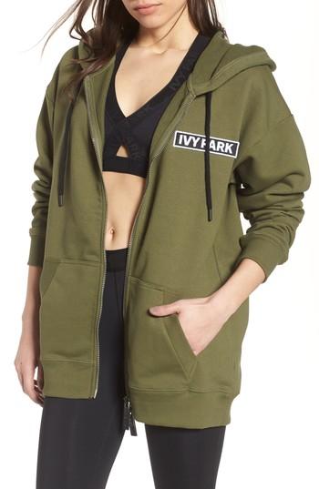 Women's Ivy Park Badge Logo Hoodie - Green