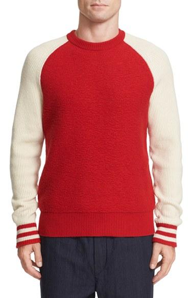 Men's Rag & Bone Liam Merino Wool Varsity Sweater