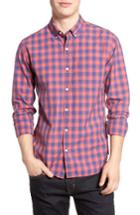 Men's Bonobos Slim Fit Check Sport Shirt, Size - Red