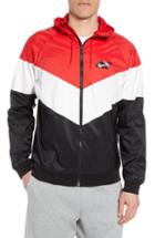 Men's Nike Windrunner Wind & Water Repellent Hooded Jacket, Size - Red