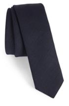 Men's Eleventy Jaspe Wool Skinny Tie, Size - Blue