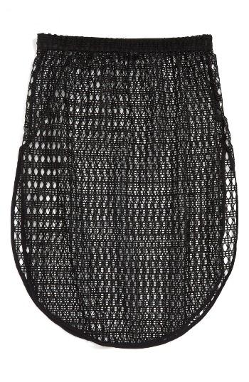 Women's Topshop Lace Cover-up Skirt - Black