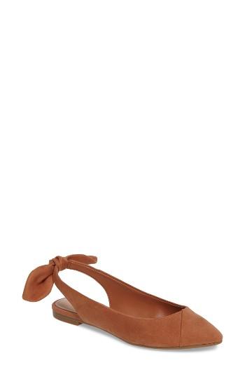 Women's Bcbg Mara Bow Pointy Toe Flat .5 M - Brown