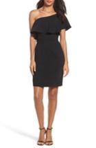 Women's Bb Dakota Occasion Cale One-shoulder Crepe Sheath Dress - Black