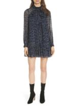 Women's Kate Spade New York Leopard Clip Dot Minidress, Size - Blue