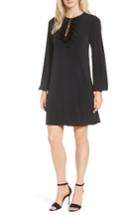 Women's Michael Michael Kors Lace Neck Shift Dress - Black