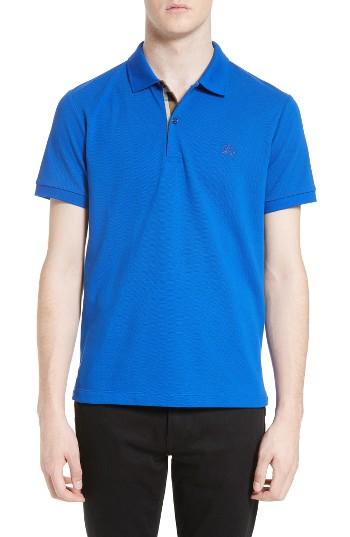 Men's Burberry Oxford Abown Polo - Blue