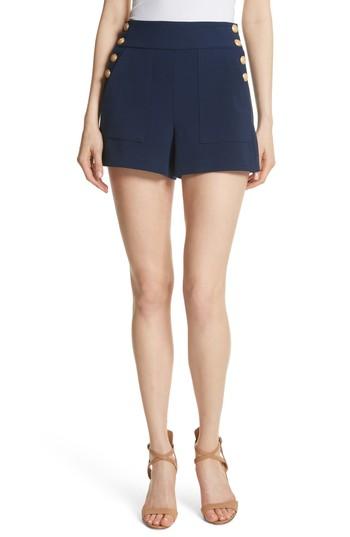 Women's Alice + Olivia Donald High Waist Sailor Shorts - Blue