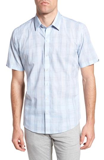 Men's Zachary Prell Gaetano Plaid Sport Shirt - Blue