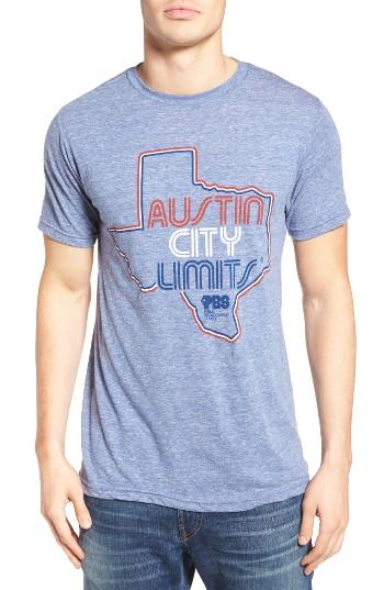 Men's Palmercash Austin City Limits Texas Graphic T-shirt - Blue