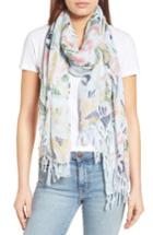 Women's Nordstrom Fauvist Forest Scarf, Size - Blue