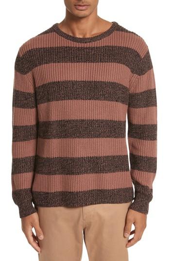 Men's Saturdays Nyc Lee Stripe Crewneck Sweater - Metallic