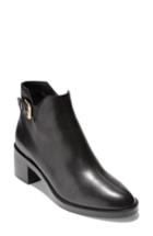 Women's Cole Haan Harrington Grand Riding Bootie .5 Wide Calf M - Black