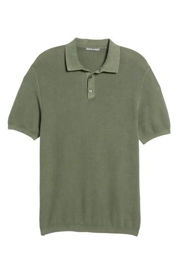 Men's Michael Bastian Pique Polo - Green