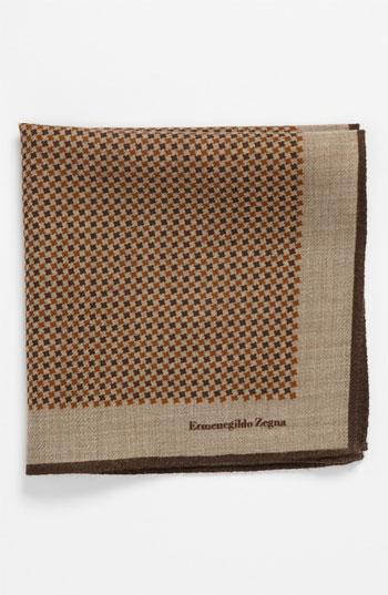 Ermenegildo Zegna Wool Pocket Square