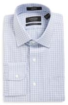 Men's Nordstrom Men's Shop Traditional Fit Non-iron Check Dress Shirt .5 32 - Blue