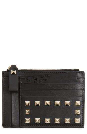 Women's Valentino Rockstud Leather Coin Pouch -