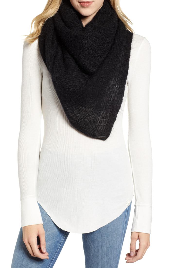Women's Allsaints Square Scarf, Size - Black