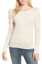 Women's Hinge Puff Sleeve Pullover, Size - Beige