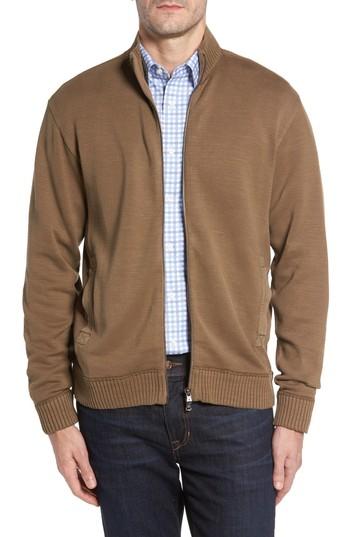 Men's Thaddeus Kennison Zip Cardigan, Size - Beige