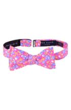 Men's Ted Baker London Floral Cotton Bow Tie, Size - Pink