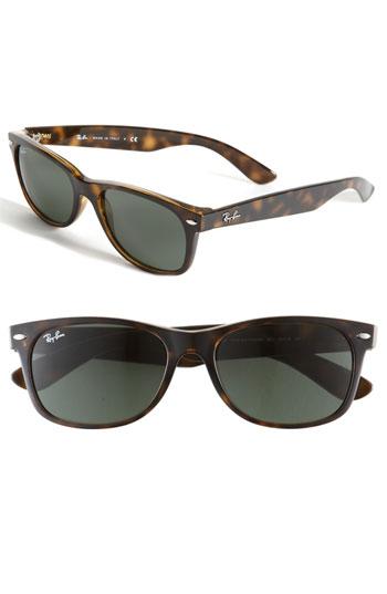 Ray-Ban 'New Large Wayfarer' Sunglasses Dark Tortoise One Size
