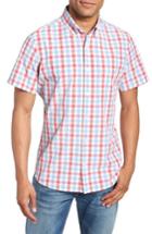 Men's Mizzen+main Revere Slim Fit Tattersall Performance Sport Shirt - Red