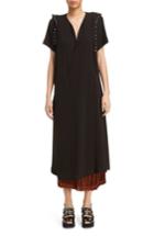Women's Toga Georgette Faux Wrap Dress Us / 36 Fr - Black