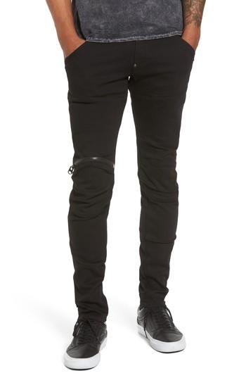 Men's G-star Raw 3d Zip Knee Super Slim Pants X 30 - Black