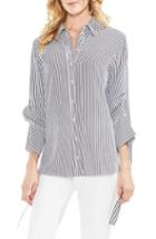 Women's Vince Camuto Aura Tie Sleeve Stripe Shirt, Size - White