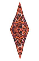Women's Alexander Mcqueen Skull & Tiger Moth Print Silk Twill Scarf, Size - Orange