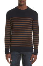 Men's Belstafff Gaynesford Stripe Wool Blend Sweater, Size - Blue