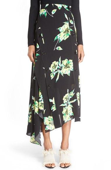 Women's Proenza Schouler Print Asymmetric Hem Skirt