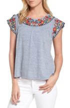 Women's Thml Split Sleeve Embroidered Top - Blue