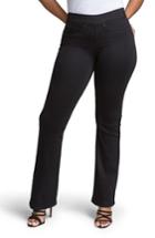 Women's Curves 360 By Nydj Pull-on Skinny Bootcut Jeans - Black