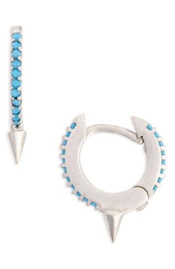 Women's Karen London Dagger Station Small Hoop Earrings