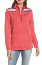 Women's Vineyard Vines Whale Isle Shoulder Top - Red