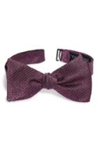 Men's Ted Baker London Jacquard Microsquare Silk Bow Tie, Size - Purple