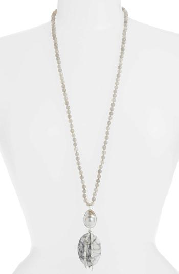 Women's Chan Luu Grey Statement Necklace