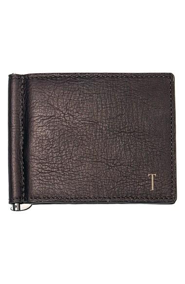 Men's Cathy's Concepts Monogram Leather Wallet & Money Clip - Metallic