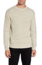 Men's Frye Ethan Fisherman Cable Sweater, Size - Beige