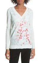 Women's Ted Baker London Soft Blossom Burnout Front Sweater - Green