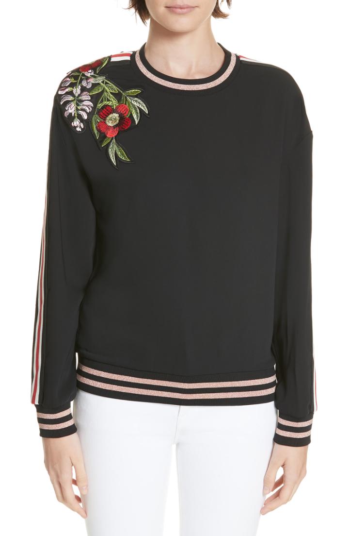 Women's Ted Baker London Maddeyy Embroidered Trim Top