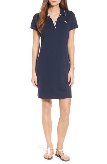 Women's Tommy Bahama Tropicool Tipped Polo Dress - Blue