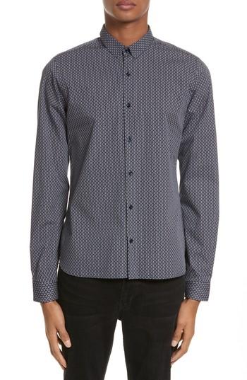 Men's The Kooples Diamond Print Shirt - Blue