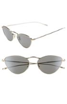 Women's Oliver Peoples Lelaina 56mm Cat Eye Sunglasses - Carbon Gray/ Gold