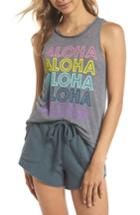 Women's Chaser Aloha Muscle Tank - Grey